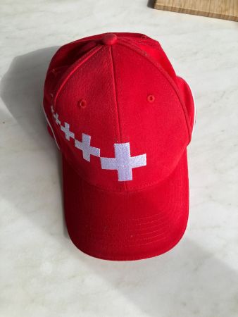Neue Rote Kappe "Hopp Schwiiz!"  Grösse verstellbar