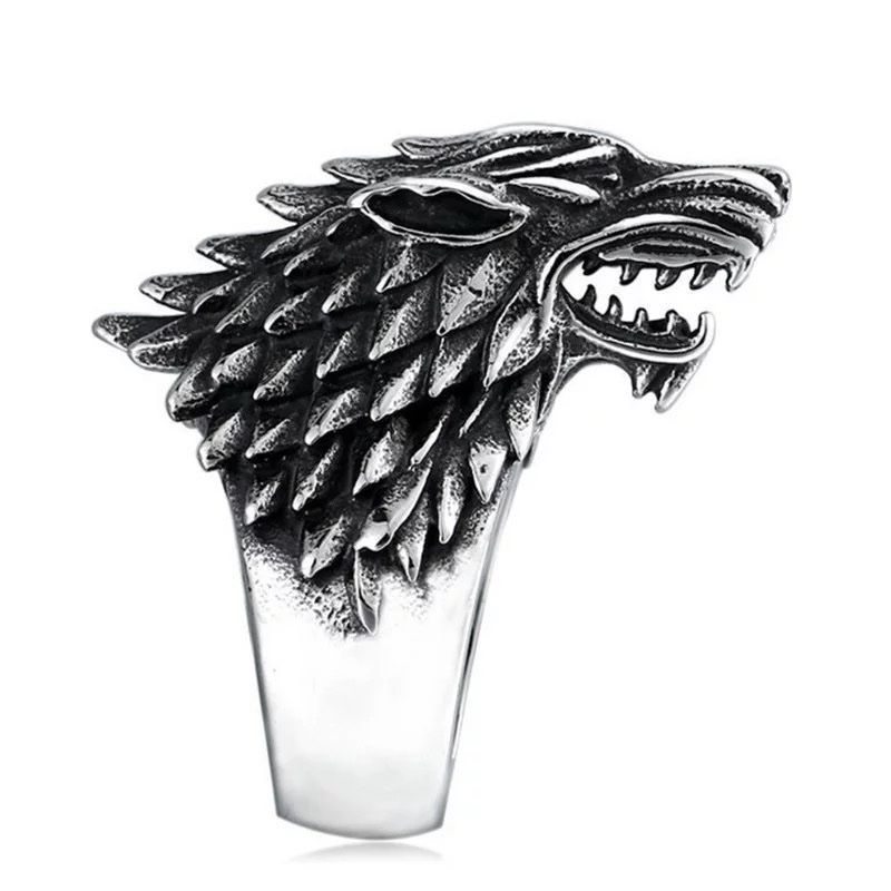Anelli: Wolf Head Men Ring from Stainless Steel – Nuovo e nell'imballaggio originale da Aarburg venduto da StavFashion 2