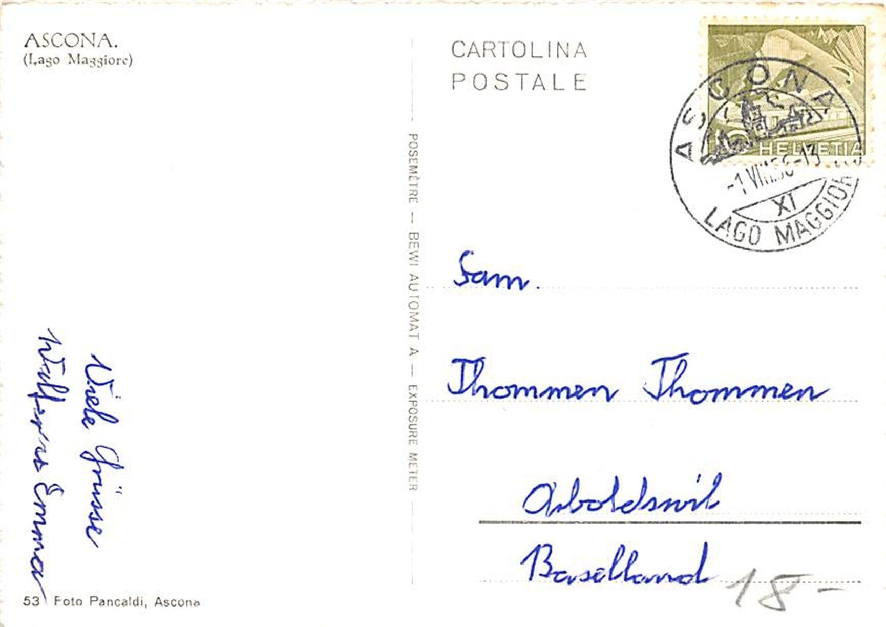 Cartes postales: Ascona, Lago Maggiore – D'occasion à Ottikon b.Kemptth. par Neptun1974 1