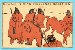 Karte Infanterie Nr. 157 - Bat. 83 III Kp. gest. Grenzdetach
