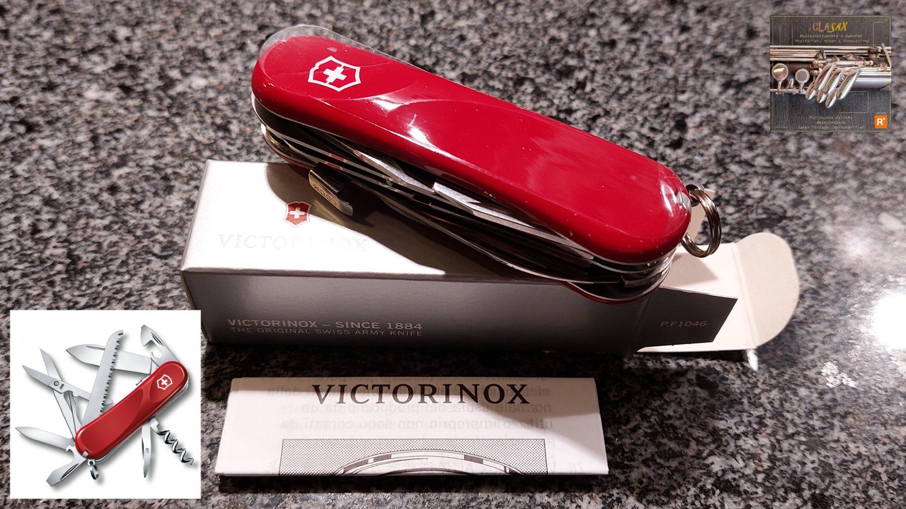 Victorinox Coltelli tascabile: Victorinox - Evolution S17 rot mit Feststellklinge! – Nuovo e nell'imballaggio originale da Rotkreuz venduto da CLASAX