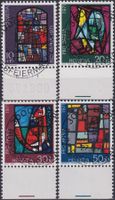 1971, B150-B153, "Pro Patria" +ET-Voll-Stempel + Unter-TAB.