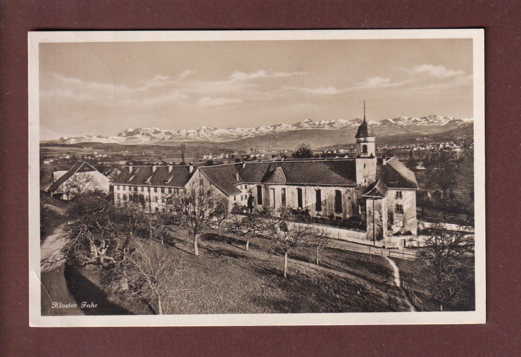 Cartoline postali: KLOSTER FAHR - 1929 // Eckbug // – Usato da Pully venduto da nicecards