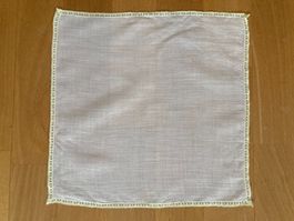 Taschentuch  Spitzentaschentuch blassgelb