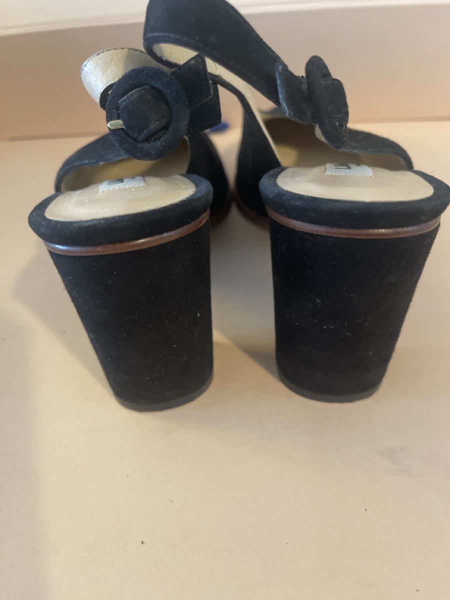 Damenschuhe: Slingback L.K. Bennett en daim noir, 40 – Gebraucht aus GENEVE von Myrtille8 1