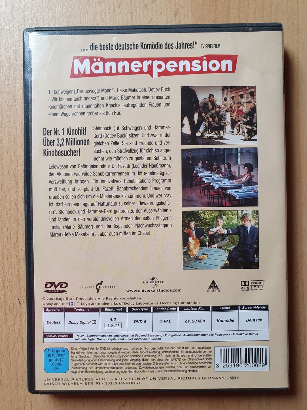 Tutti i DVDs: DVD - Männerpension / Til Schweiger – Usato da St. Margarethen TG venduto da Schachmatt 1