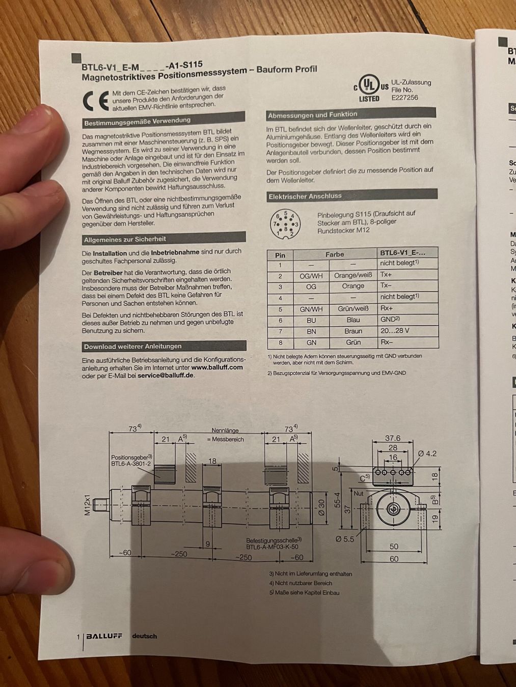 Componenti elettronici: Balluff BTL6 V1 Micropulse Wegaufnehmer Positionsmesssystem – Nuovo e nell'imballaggio originale da Steffisburg venduto da FlorianJohner 3