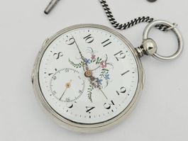 Antike  Taschenuhr Schlüsselaufzug Werk Skelettiert