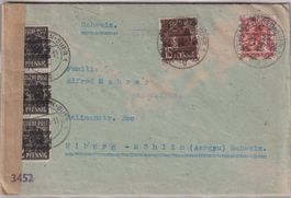 Brief Deutsche Post 1948 nach Riburg-Möhlin