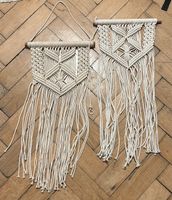 Makramee Wandbehang 2er Set Boho Landhaus Hängedekoration