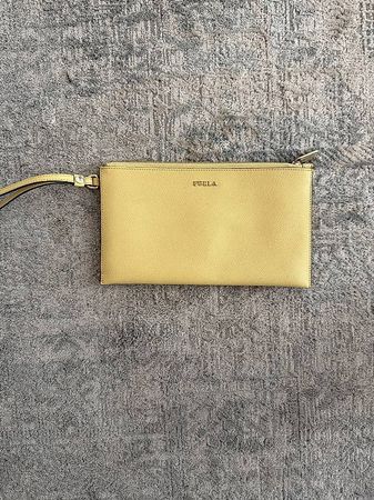 Furla Leder Clutch Gelb  Original