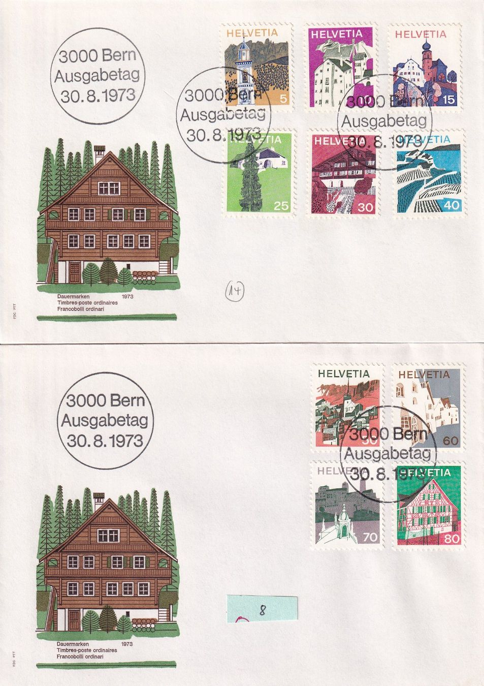 Tutti i francobolli: Lot 8 Briefe FDC 1968 - 1973 – Usato da Rossa venduto da becky05 3