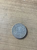 2 Schweizer Franken Silber Münze Jahrgang 1965