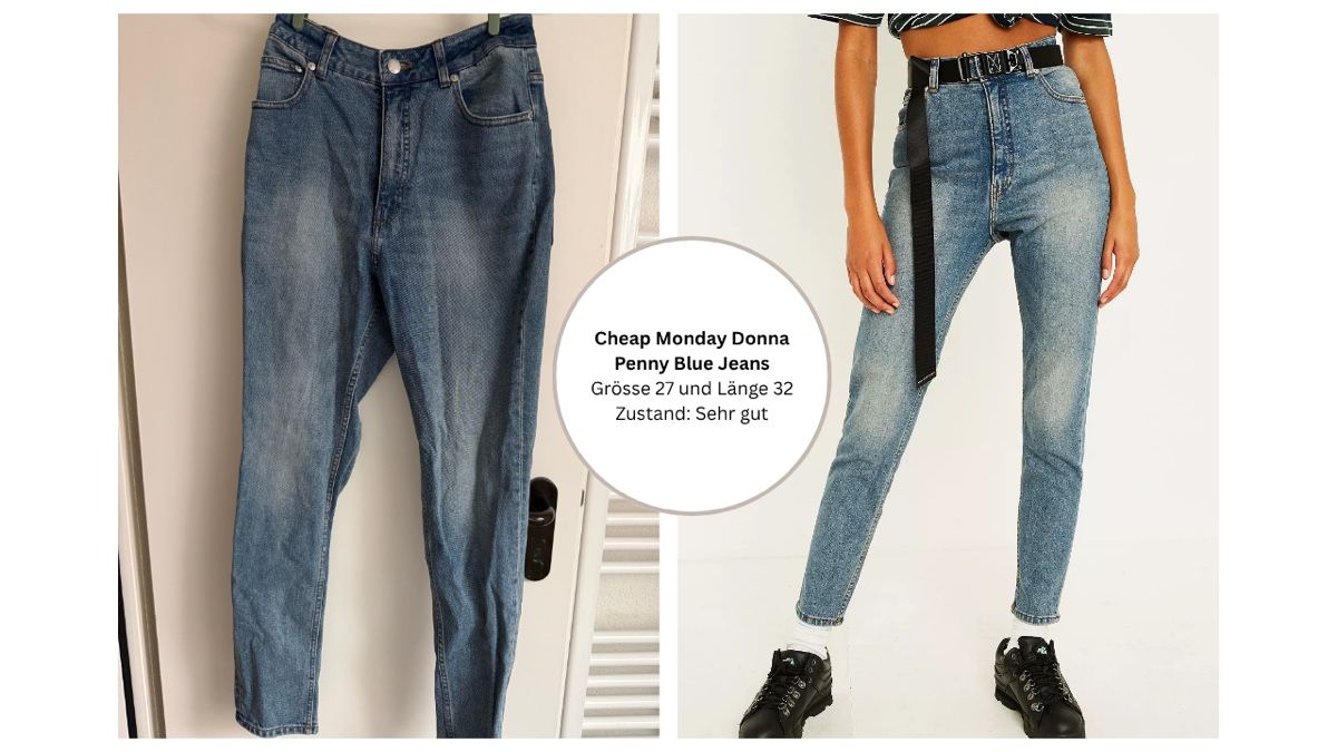 Jeans: Cheap Monday Jeans, Gr. 27/32, Hellblau, Top Zustand – Usato da Zürich venduto da iris_sandra