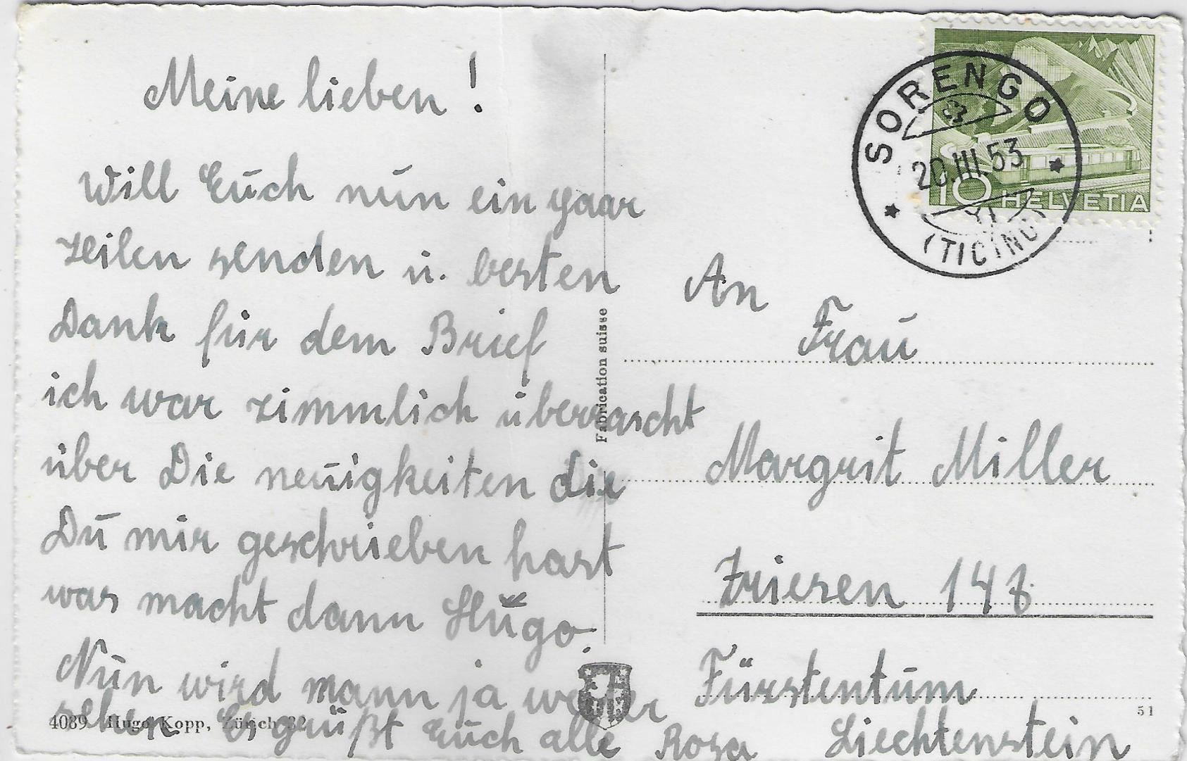 Cartoline postali: Lago di Lugano - Gandria – Usato da Ettingen venduto da Kartenplanet 1