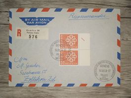 TR16 Enveloppe  + Timbre Suisse 1959