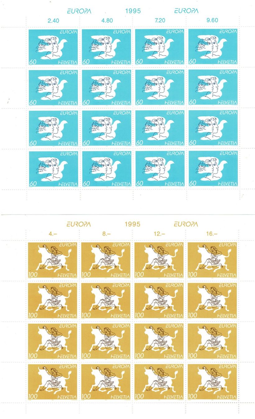 Tutti i francobolli: Europa 1995 2 KB ** – Nuovo (secondo la descrizione) da Lausanne venduto da Whorvath