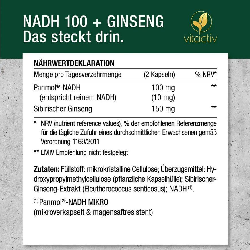 Cibi & Specialità: NADH 100 + Ginseng – Nuovo e nell'imballaggio originale da Windisch venduto da shop-easy 5