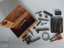 Lot Uhrmacher-Werkzeuge antik, Werkzeug JWC