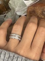 Platin Ring mit 51 Diamanten Gr. 50