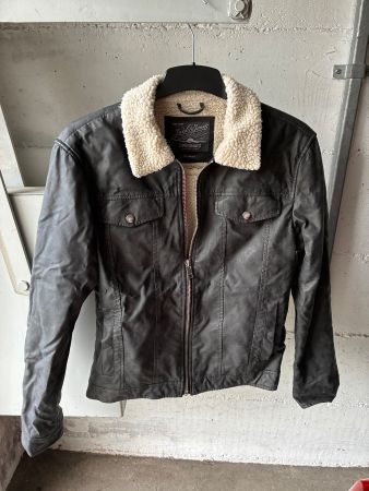 Kunstlederjacke grau