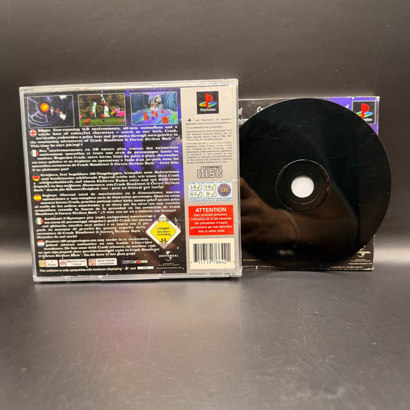 Sony Giochi: PS1 Crash Bandicoot 2 Cortex Strikes Back Platinum – Usato da Düdingen venduto da Nerdworld 1