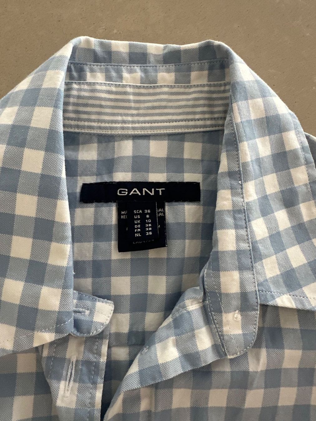 Gant Camicette: 🩵 GANT Bluse | Hellblau kariert | Gr. 36 – Usato da Weggis venduto da _GMA9 3