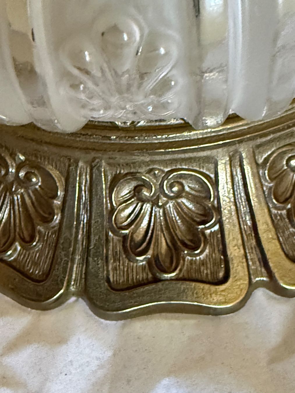Lampadari & plafoniere: Deckenleuchte Messing & satiniertes Glas Ø 28.5 cm – Usato da Itingen venduto da uhu777 6
