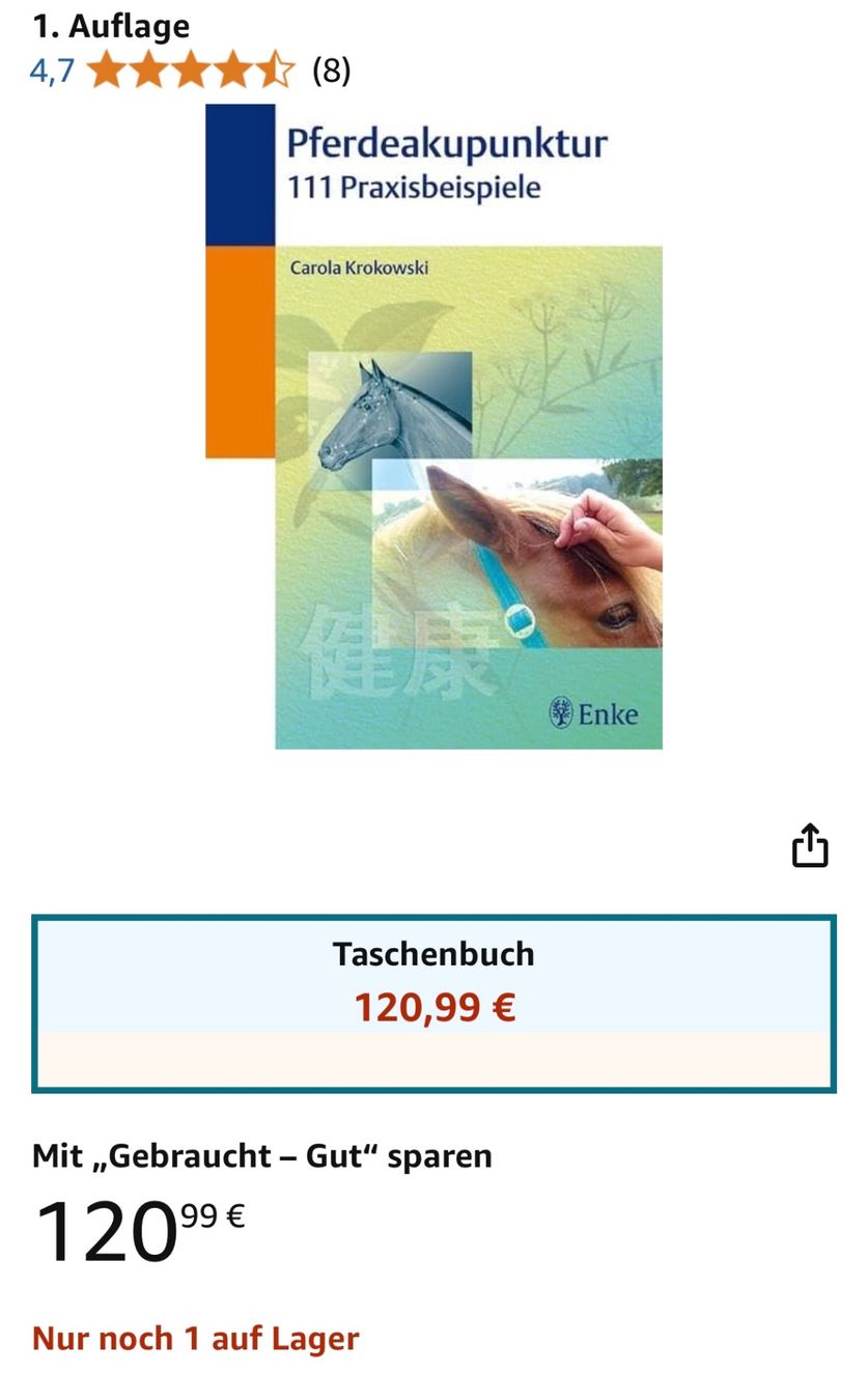 Libri: Pferdeakupunktur 111 Praxisbeispiele – Nuovo (secondo la descrizione) da Meisterschwanden venduto da Sbw01 1
