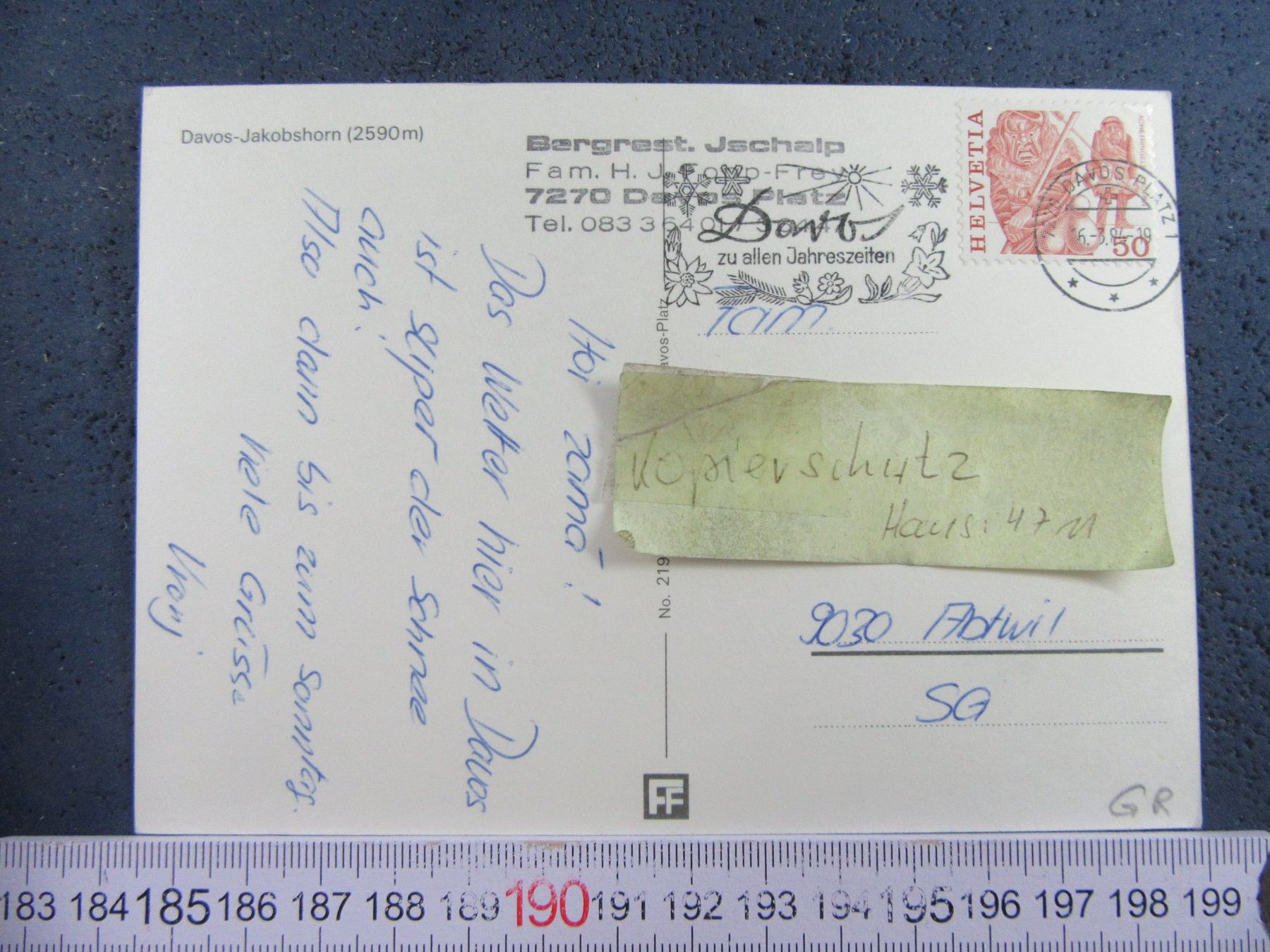 Cartoline postali: DAVOS JAKOBSHORN SCHNEE GR AK – Usato da Ettingen venduto da Hausi4711 1