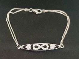 Armband  aus 925er Silber mit Zirkonia Steinen