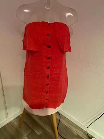 Vix Paula Hermanny  Sommerkleid  mit Leinen Grösse L -