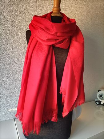 Écharpe rouge en cachemire 100% - Idéale pour l'hiver!