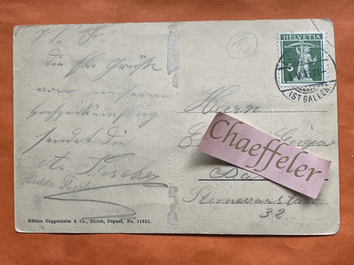 Cartoline postali: 1916 St. Gallen, Generalansicht. gelaufen – Usato da Zürich venduto da Chaeffeler 2