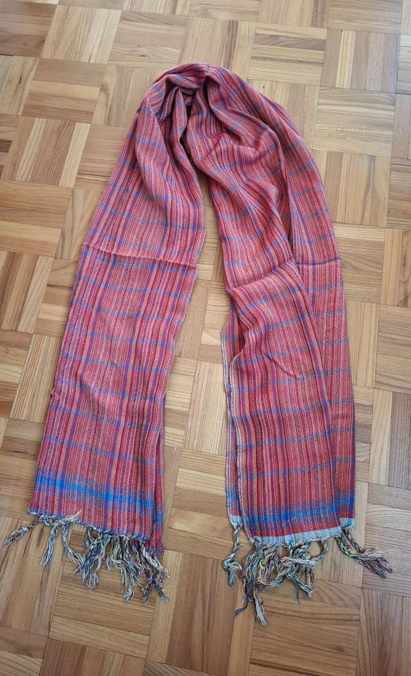 Foulard & Sciarpe: Foulard à rayures et franges/Gestreifter Schal mit Fransen – Nuovo (secondo la descrizione) da MOUTIER venduto da Anto21 3