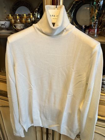 Kaschmir-Rollkragenpullover für Herren in Weiß bei Bon Genie