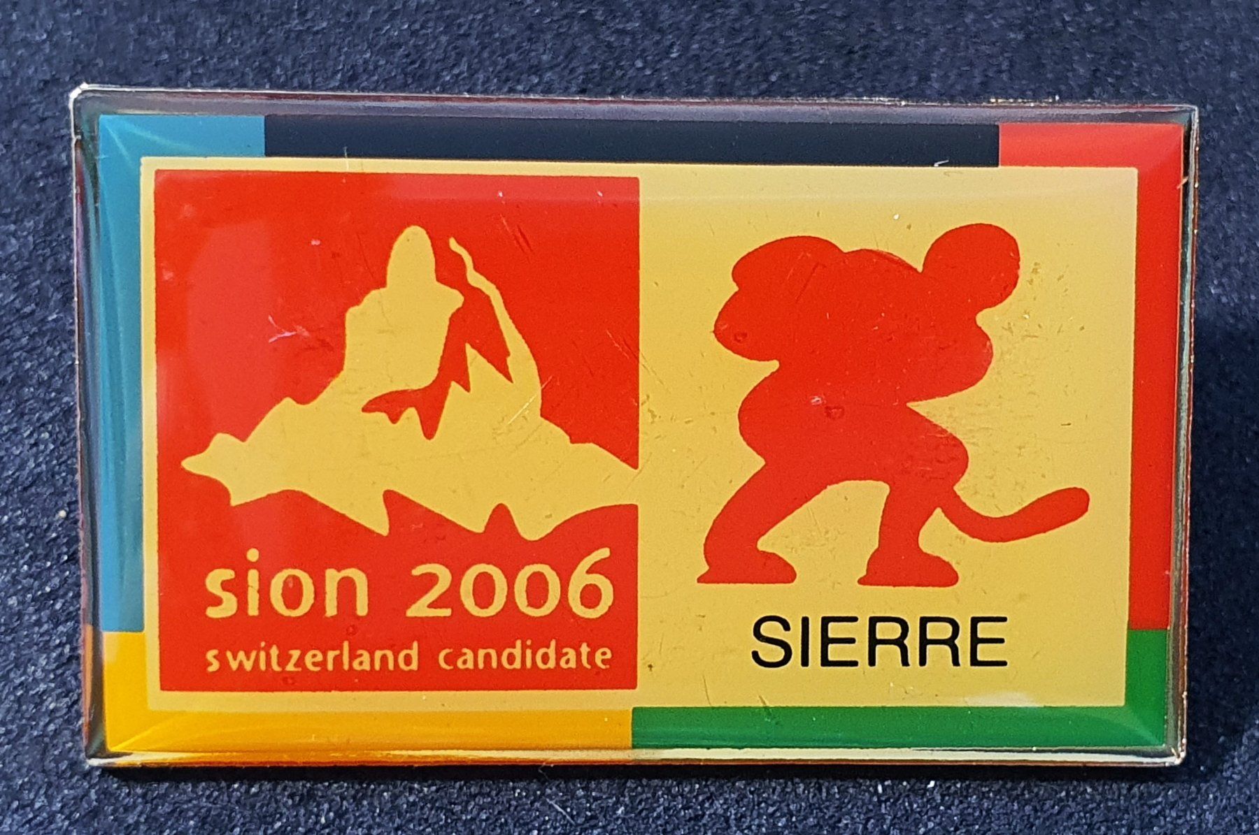 Placchette & Badge: T634 - Pin Sion 2006 Switzerland Candidate / SIERRE – Usato da Reinach BL venduto da Boston-Verkauf