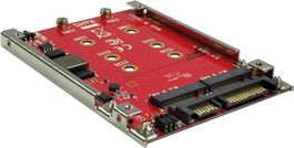 ROLINE M.2 zu SATA III SSD H/W Adapter, 2x M.2 NGFF SSD