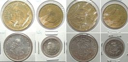 SÜDAFRIKA 1/2, 1, 5, 20 Cents 1962 Proof PP