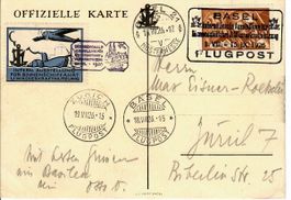 AK, Flugpost mit Vignette Basel 1926