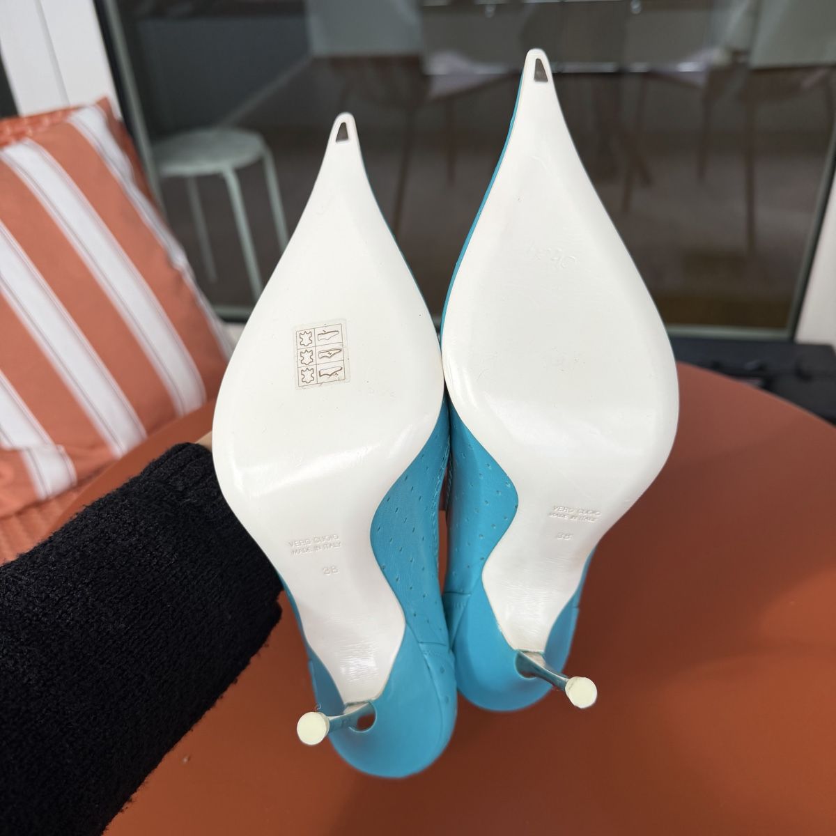 Scarpe da donna: Damen Pumps, Leder hellblau Grösse 38 neu – Nuovo (secondo la descrizione) da Zürich venduto da ana.vla 4