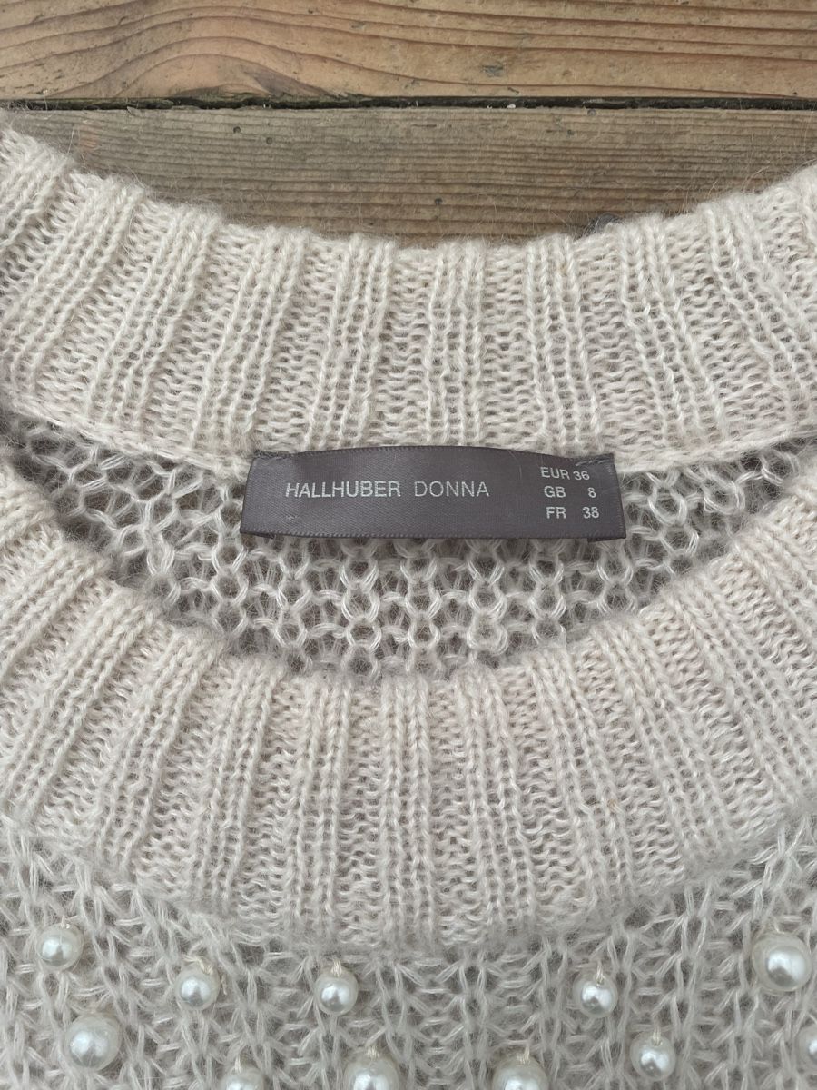 Hallhuber Maglioni & Felpe: Hallhuber Donna Pullover mit Perlen, Gr. 36, Oversized! – Usato da Mollis venduto da cava10 1