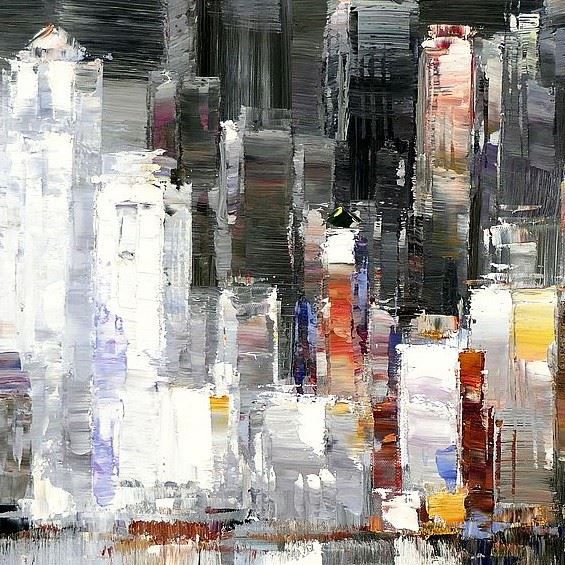 Reproduktionen & Neuware: Abstrakt New York Skyline im Winter II – Neu (gemäss Beschreibung) aus Larnaca von KunstDepot24 5