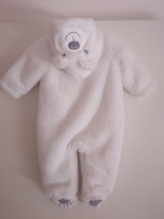 NEU! Kinder Plüsch Overall Eisbär weiss, Grösse 68
