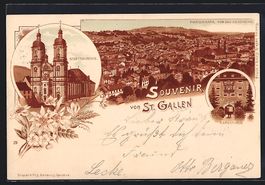Litho St. Gallen, Panorama von der Falke