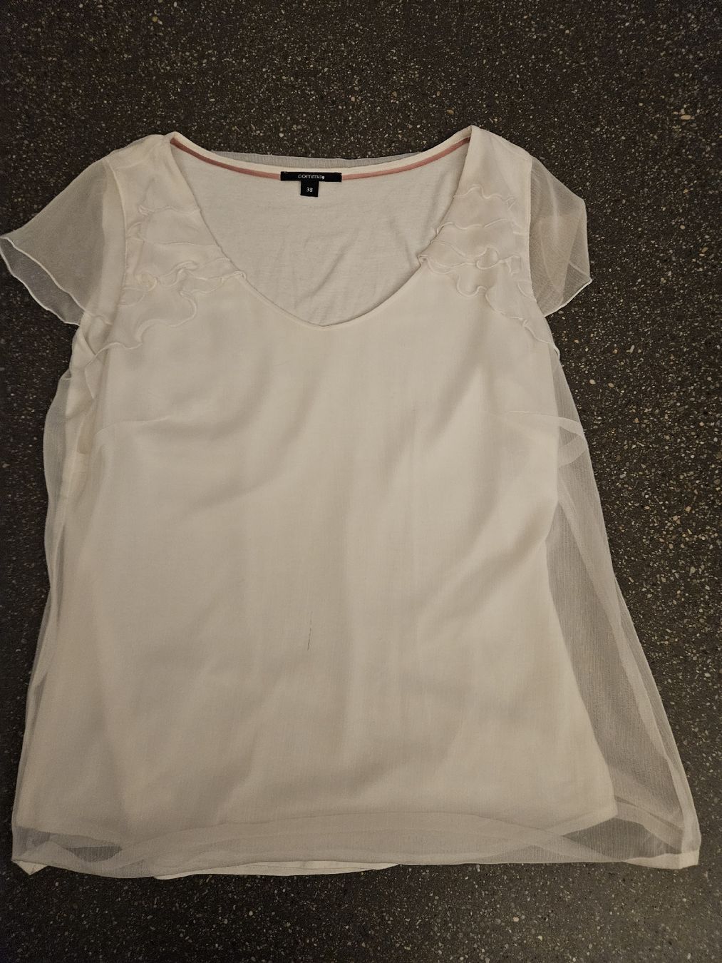 Comma Camicette: Damen Bluse Comma Weiss Grösse 38  – Nuovo (secondo la descrizione) da Anwil venduto da tamoos 3