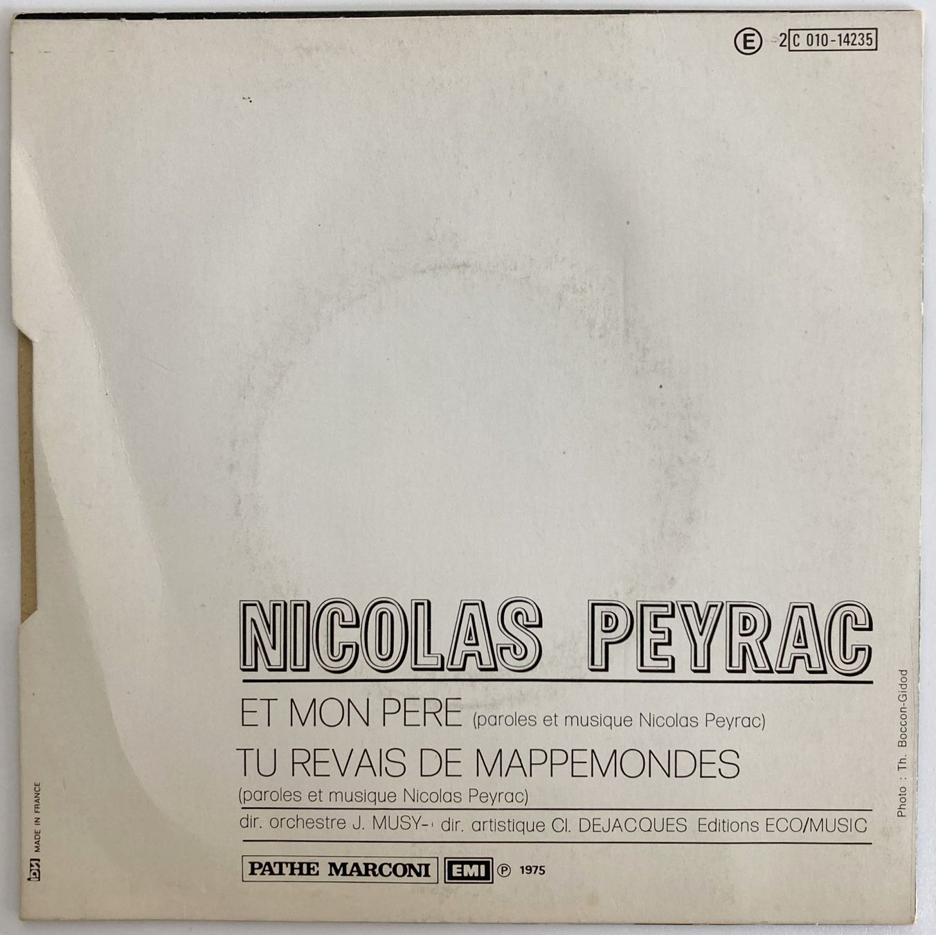 Schallplatten: NICOLAS PEYRAC - ET MON PERE – Gebraucht aus Bottens von hotter-than-hell 1