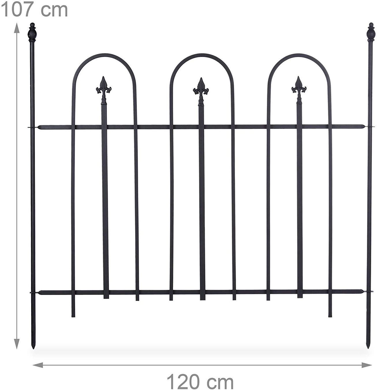 Sonstiges: Gartenzaun Metall 4er Set Schwarz – Neu und originalverpackt aus Bottighofen von zaap 2