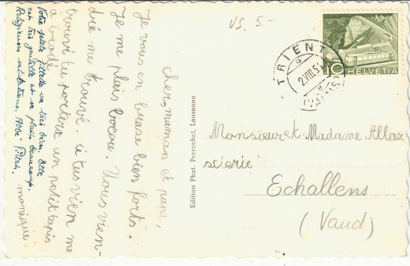 Cartes postales: Trient - Vue generale – D'occasion à Ettingen par Kartenplanet 1