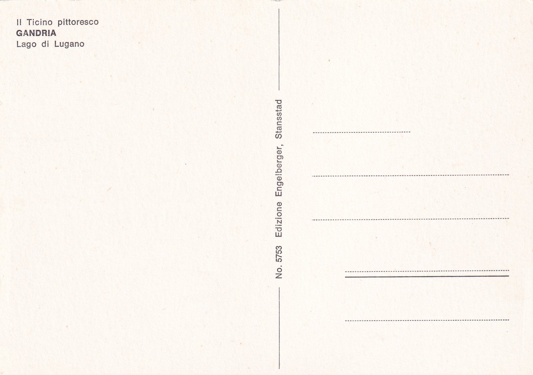 Cartoline postali: Gandria (belebt) /aw – Usato da Hombrechtikon venduto da Rudolf07 1
